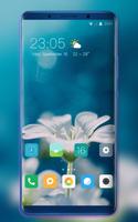 Poster Theme for blurry white flower wallpaper