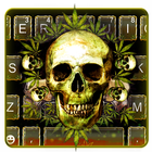 Weed Skull Rasta Keyboard Theme ikon
