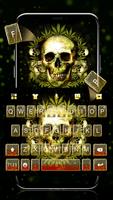 Weed Skull Rasta Keyboard Theme Affiche