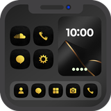 Black & Gold Icon Pack icono