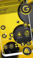 Yellow Speakers Launcher Theme Affiche