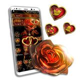 Golden Heart Rose Theme APK