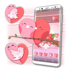 Love Heart Pink Launcher Theme-icoon