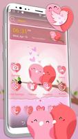 Love Heart Pink Launcher Theme ポスター