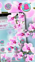 Pink Orchid Flower Theme ポスター