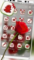 Red Rose Launcher Theme ảnh chụp màn hình 1