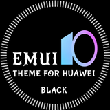 Black Emui Theme for Huawei icône