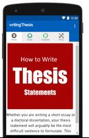 How to write thesis statement पोस्टर