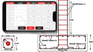 Bar bending schedule rebar bbs plakat