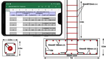 Bar bending schedule rebar bbs Ekran Görüntüsü 2