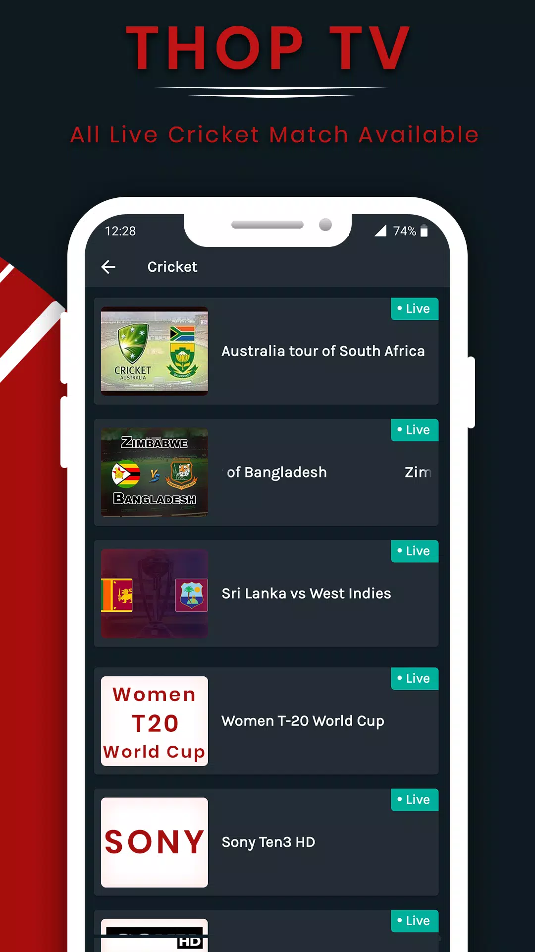 Thop TV : Live Cricket TV Streaming for Android - APK Download