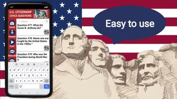 US Citizenship Test 2023 Audio imagem de tela 1