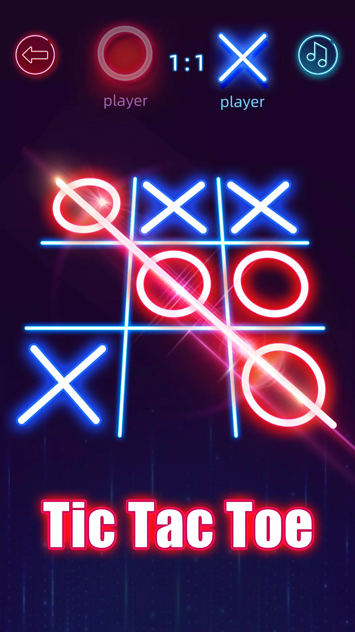 Tic Tac Toe 2 Player: XO Glow Game for Android - Download