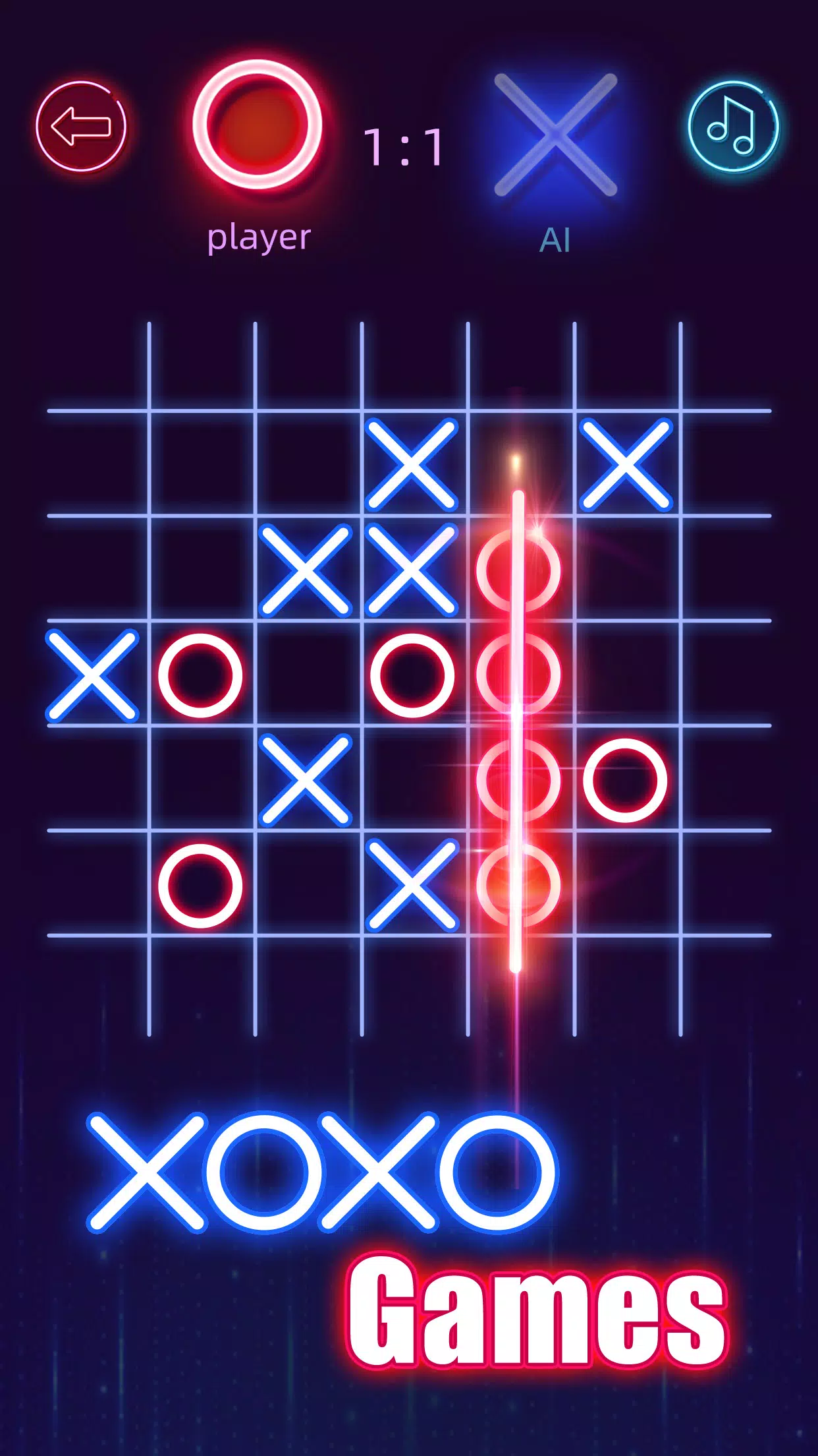 Tic Tac Toe 2 Player: XO Glow para iPhone - Download