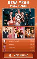 Happy New Year Video Maker With Music & Slideshow syot layar 1