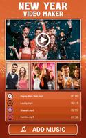 Happy New Year Video Maker With Music & Slideshow اسکرین شاٹ 1