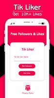 TikLiker - Fans & Followers & Likes & Hearts الملصق