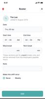 Employee Timesheets Scheduling capture d'écran 2