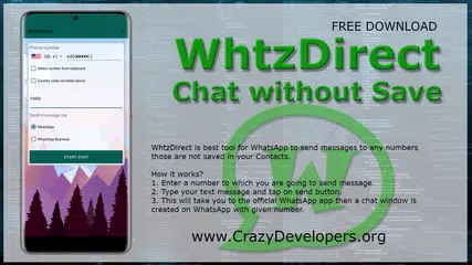 Baixar WhatsDireto texto Sem Salvar XAPK
