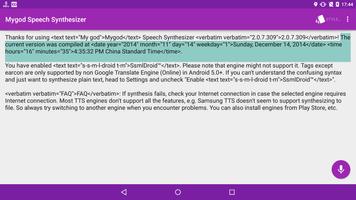 Mygod Speech Synthesizer اسکرین شاٹ 2