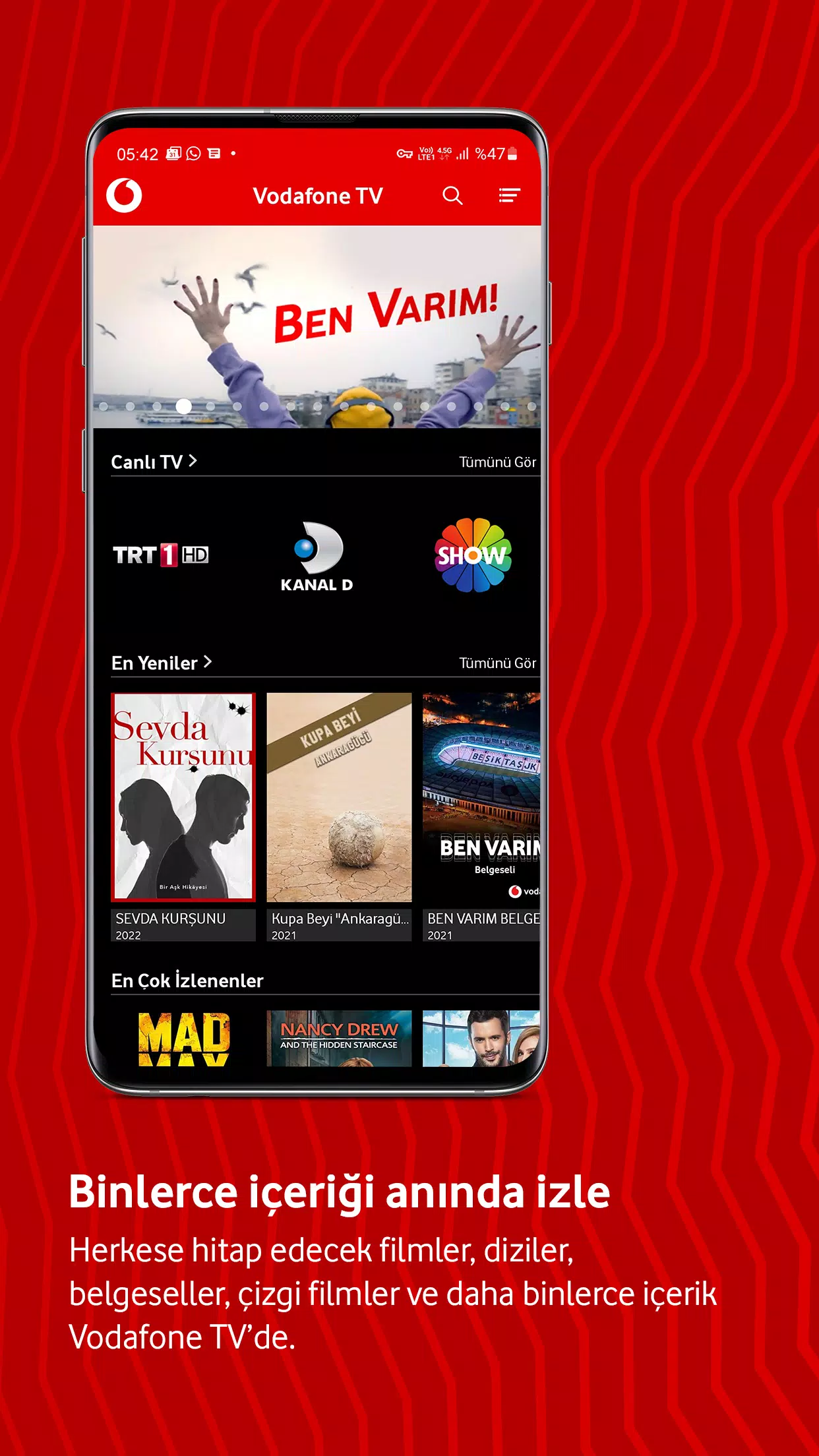 Download do APK de Vodafone TV para Android