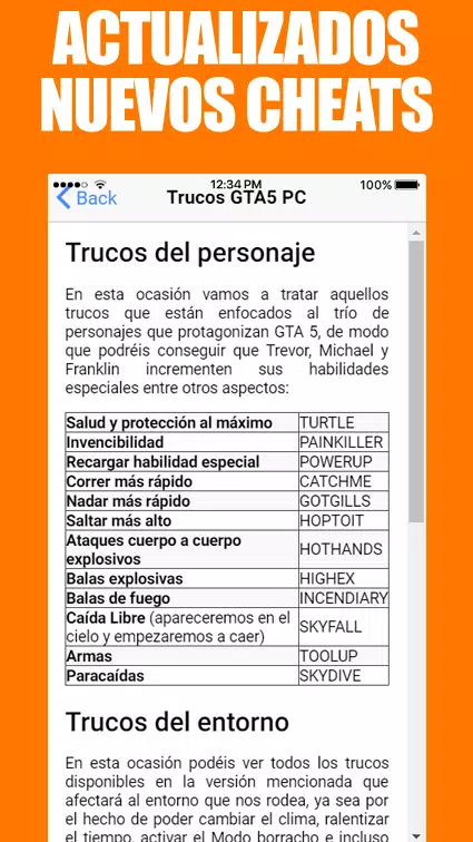 Fiesta Dictado Generalmente hablando Descarga de APK de Trucos GTA 5 para Android