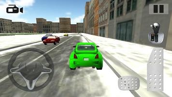 القيادة في حركة المرور 3D الملصق