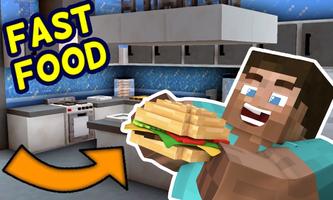 Addon de fast food  minecraft imagem de tela 1