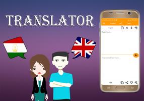 Tajik To English Translator Affiche
