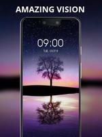 Tree under the starry sky live wallpaper Affiche