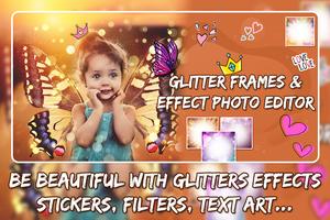 Glitter Sparkle Photo Editor: Glitter Frames Affiche
