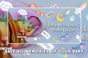 Baby Milestones Photo Editor With Baby Stickers Cartaz