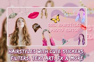 Girl Hair Style Photo Editor - Hair Style Changer Poster