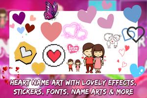 Heart Name Art Focus Filter Maker: Name In Heart ภาพหน้าจอ 2