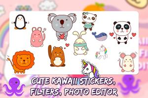 Cute Kawaii Photo Editor: Photo Filter CuteSticker screenshot 1