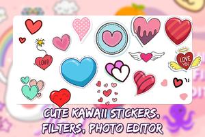 Cute Kawaii Photo Editor: Photo Filter CuteSticker capture d'écran 3