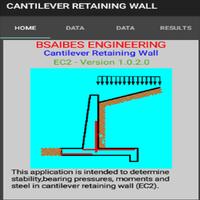 CANTILEVER RETAINING WALL (EUROCODE2) - TRIAL Affiche