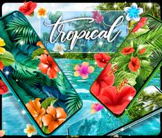 Tropical jungle live wallpaper Affiche