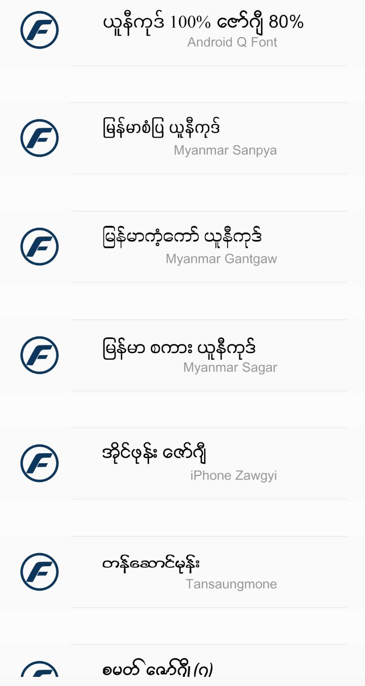 Лучшие TTA Mi Myanmar Font Lite (Glob Альтернативы для Android.