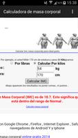 Indice de Masa Corporal IMC capture d'écran 2