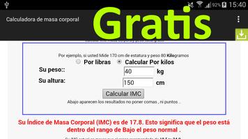 Indice de Masa Corporal IMC تصوير الشاشة 3