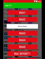 Italie Chaînes TV serveur directe 2018 capture d'écran 2