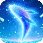 Dreamy Galaxy Whale Live Wallpapers icône