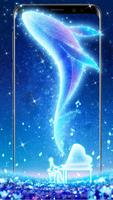 Dreamy Galaxy Whale Live Wallpapers الملصق
