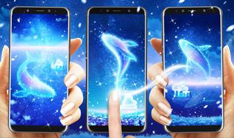 Dreamy Galaxy Whale Live Wallpapers تصوير الشاشة 1