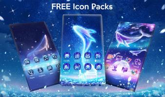 Dreamy Galaxy Whale Live Wallpapers تصوير الشاشة 3