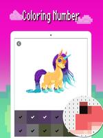 Unicorn color by number: Pixel art coloring 2019 capture d'écran 3