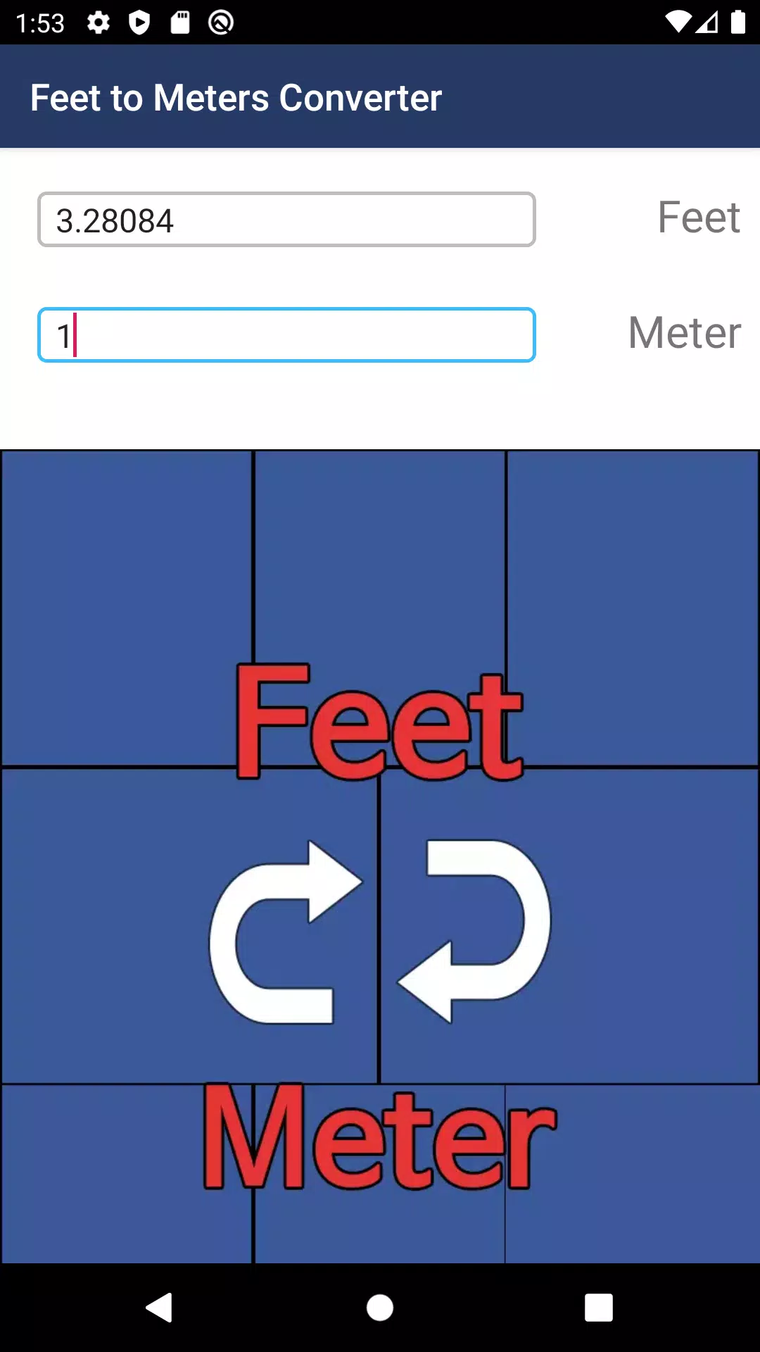 Feet to Meters Converter APK pour Android Télécharger