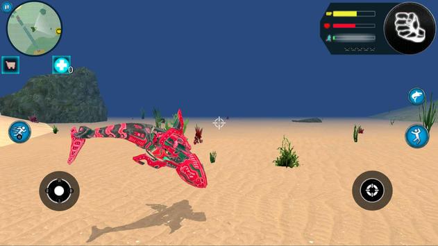 Unlimited Red Robot Shark Tranforme Battle City 海报