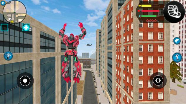 Unlimited Red Robot Shark Tranforme Battle City 截图 5